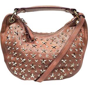 (EH) Jimmy Choo Crossbody Bag Brown Leather
